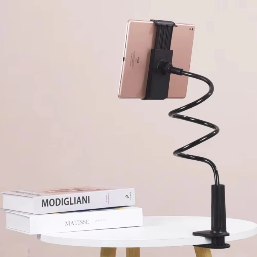 Portable 70cm 360 Clip Mobile Phone Holder Stand Flexible Lazy Bed Desktop Bracket Flat Bracket for iPhone Samsung  Stand Base