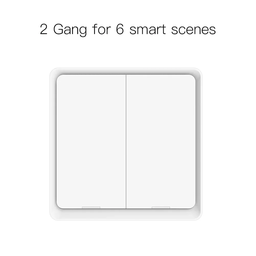 MOES 4 Gang Tuya ZigBee Wireless 12 Scene Switch Push Button Controller Battery Powered Automation Scenario for Tuya Devices