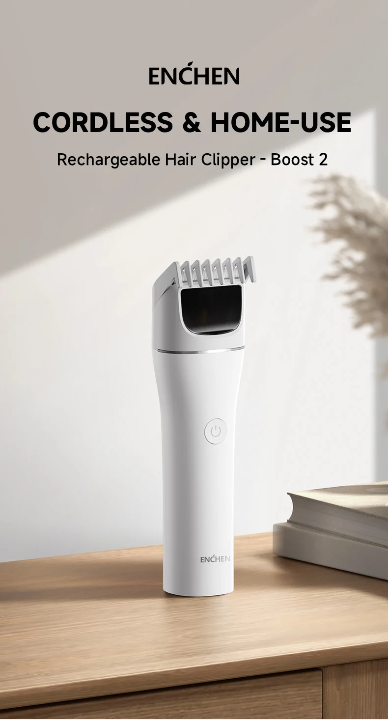 ENCHEN Hair Trimmer Professional Hair Cutting Machine Hair Clipper Cordless Haircut Electric Adjustable Trimmer for Men -Boost 2