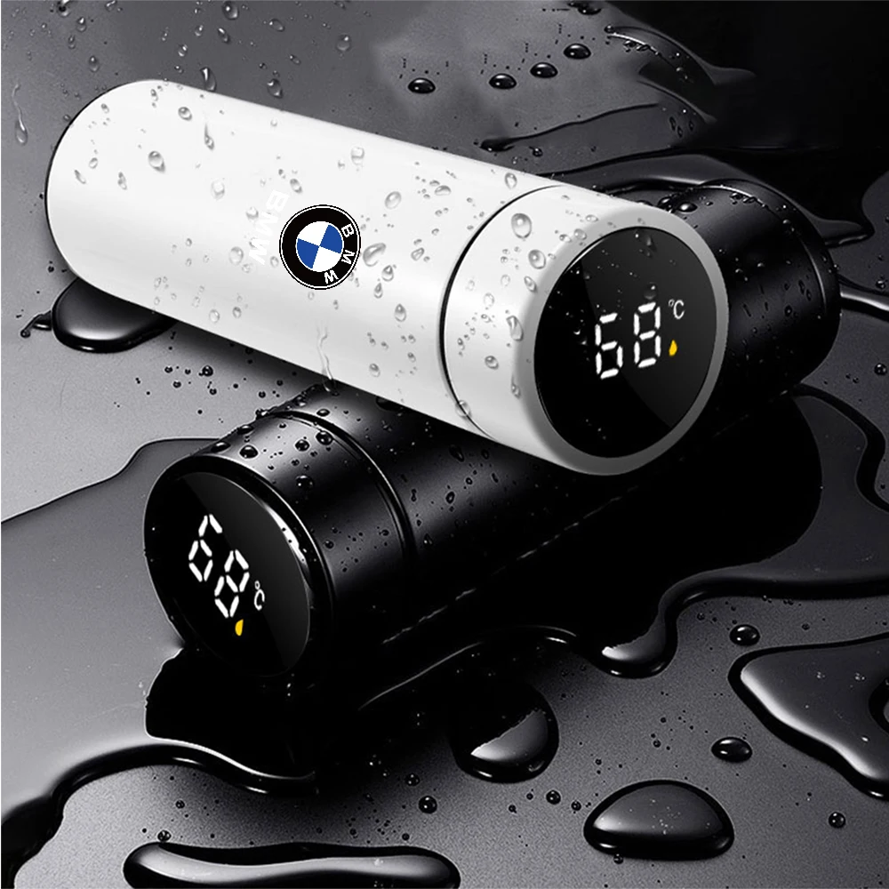 Car Stainless Steel Smart Thermos Mug Insulation Cup Led Digital Temperature Display For BMW E28 E30 E34 E36 M Performance X1 X2