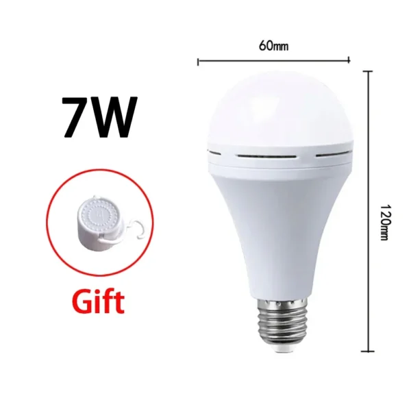 7/9/12/15W LED White/Warm Emergency Light Bulb E27 AC Rechargeable Battery Light Household Stair Passage Light Accessories
