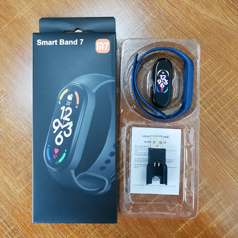 M7 Smart Band Watch Silicone Heart Rate Smart Band Varied Dials Fitness Tracker Blood Pressure Sport Bracelet For Mi Band 7
