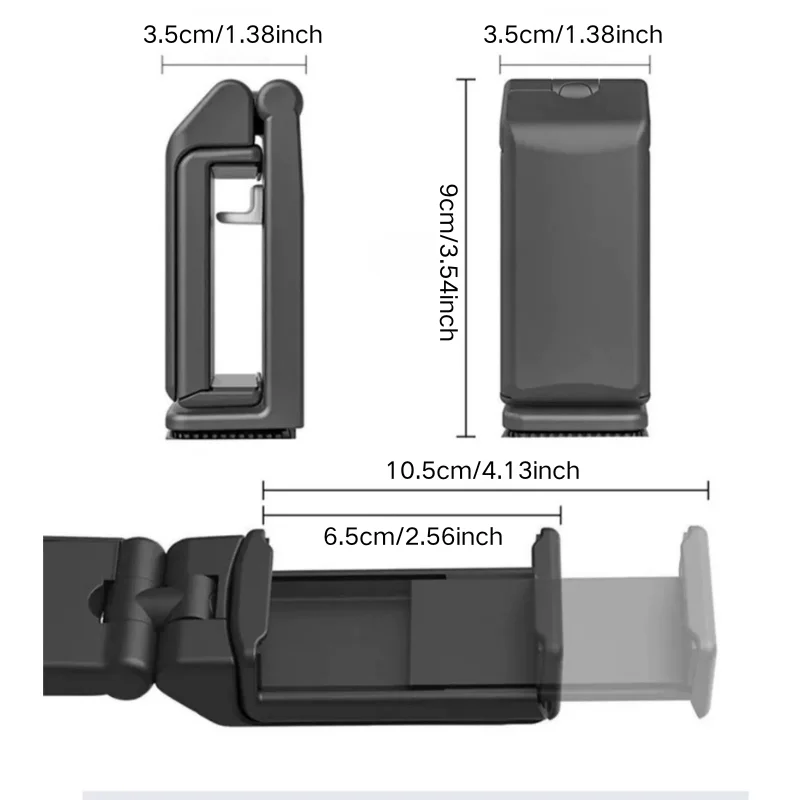 Foldable Mini Phone Holder for Airplane Travel - 360° Rotatable Stand, Portable Car Mount for Train Seat & Desk Use, Hands-Free