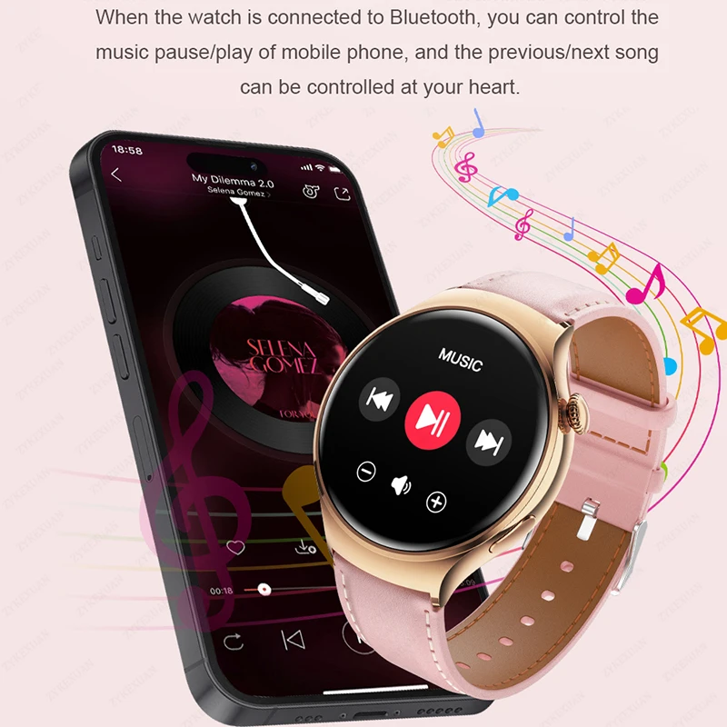 For Huawei WATCH 4 Smart Watch Women 360*360 AMOLED HD Screen NFC IP68 Waterproof Heart Rate Health Monitor Smartwatch 2025 New