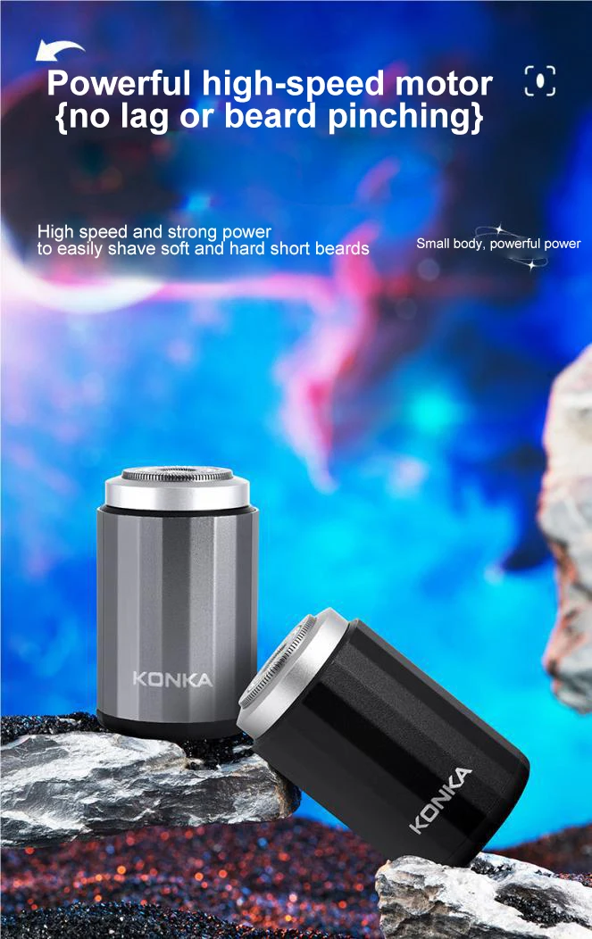 2025 NEW Type-c Rechargable Mini Portable Waterproof Electric Shaver  Strong High Speed Long Endurance Suitable Wet and Dry