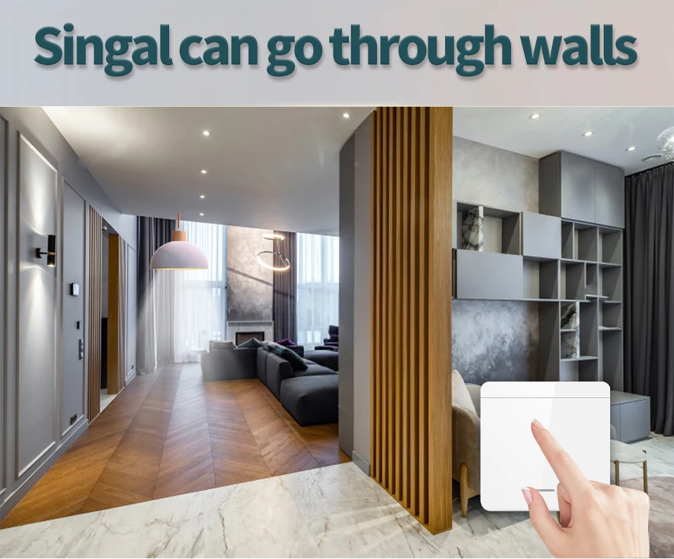 Tuya WiFi Smart Light Switch Smart Home Wireless RF 433mhz Push Button Wall Switch Via Alexa Google Home Alice Smart Life App