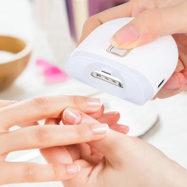 Mini Electric Nail Clipper With LED Light Rechargeable Automatic Portable Nail Grinder for Children Adult Safe Clipper Tools