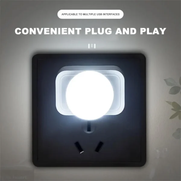 Desk Lamp Bulb Mini Led Usb Rechargeable Small Round Reading Night Light Desk Book Lights Power Bank Charging