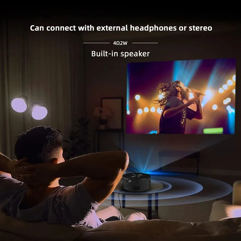 Smart Projector YT200 LED HD TV Video Projetor for HD Android Same Screen Home Cinema Outdoor Portable Projetor