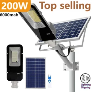 Se656cc7cb7334ab787ee54955137ccc5q.webp 200W Powerful Solar Light Outdoor Solar Street Light 6000mah Waterproof Automatic Dusk to Dawn Street Light For Garage Garden