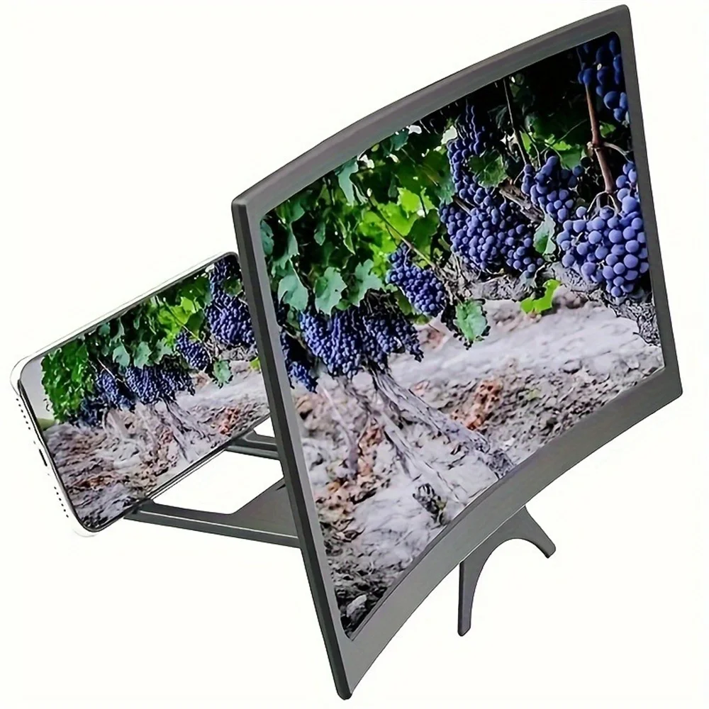 12 Inch Mobile Phone Screen Amplifier 3D Magnifying Glass Stand Magnifier HD Video Amplifier Phone Stand Enlarged Screen Bracket