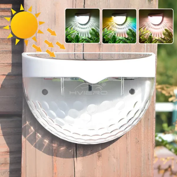 Outdoor Wall Lamp Solar Hedge Light 6LED Half Round Ladder Courtyard Garden Induction IP65 Waterproof Decoration Lighting Bright