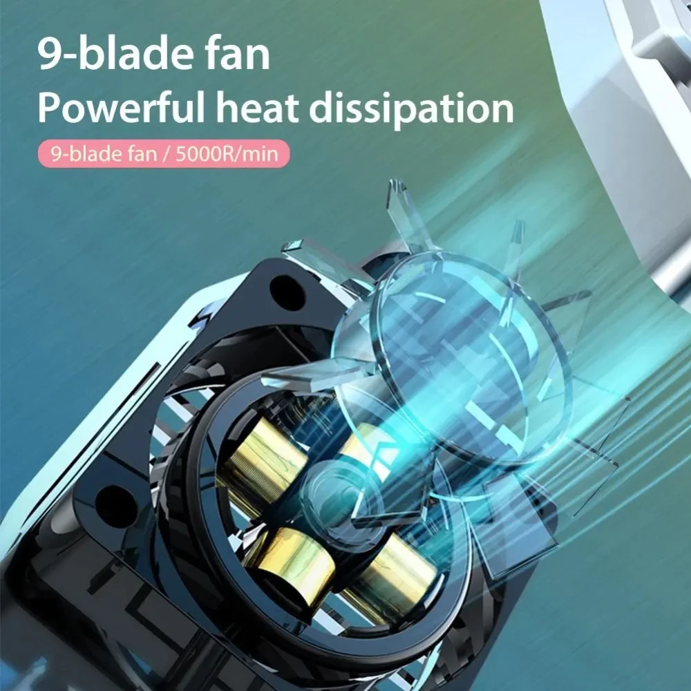 Mobile Radiator Esports Air Cooling Quiet Portable Quick Cooling H15 Game Live Cooling Back Clip Bracket Semiconductor Turbine