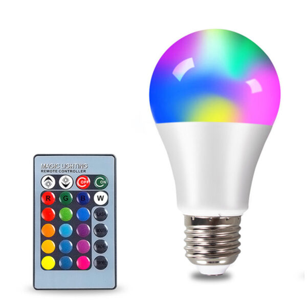 E27 LED RGB Lamp Spotlight Bulb AC 85-265V Bombillas LED 4W 10W 15W IR Remote Control Led Bulb Smart Led RGBW Lamp Home Decor