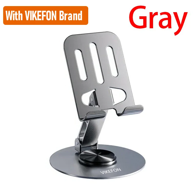 720 Rotate Aluminum Alloy Portable Tablet Holder For iPad Adjustable Flexible Folding Lazy Desktop Live Mobile Phone Stand Mount