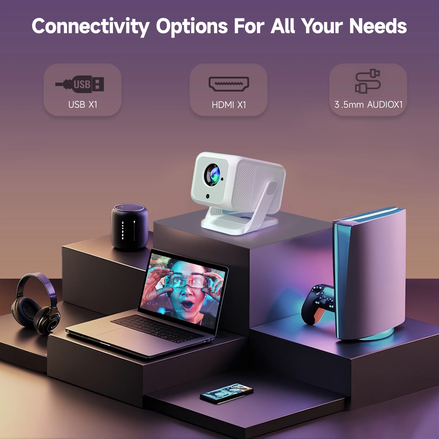 Magcubic HY310X 4K Mini Projector With Full HD 1080P 420ANSI Android 11 Auto Focus Keystone for Outdoor Theater Stand Projector