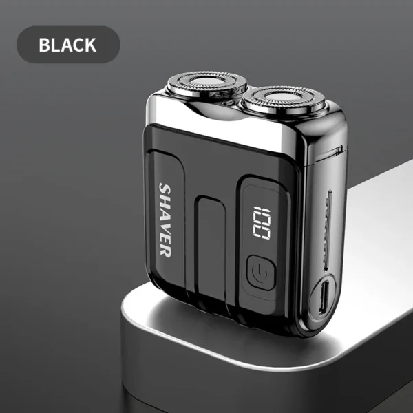 Travel Electric Shaver For Men Double Floating Magnetic Blade Head Portable Beard Knife Rechargeable MINI Rotary Electric Razor