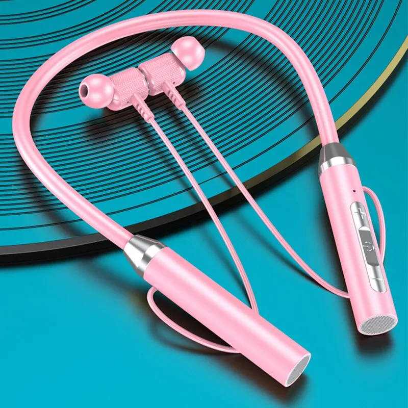 Wireless Headphones Bluetooth 5.0 Neckband Earphones Silicone Hifi 9D Stereo Sports Headset Halter Waterproof Magnetic Earbuds
