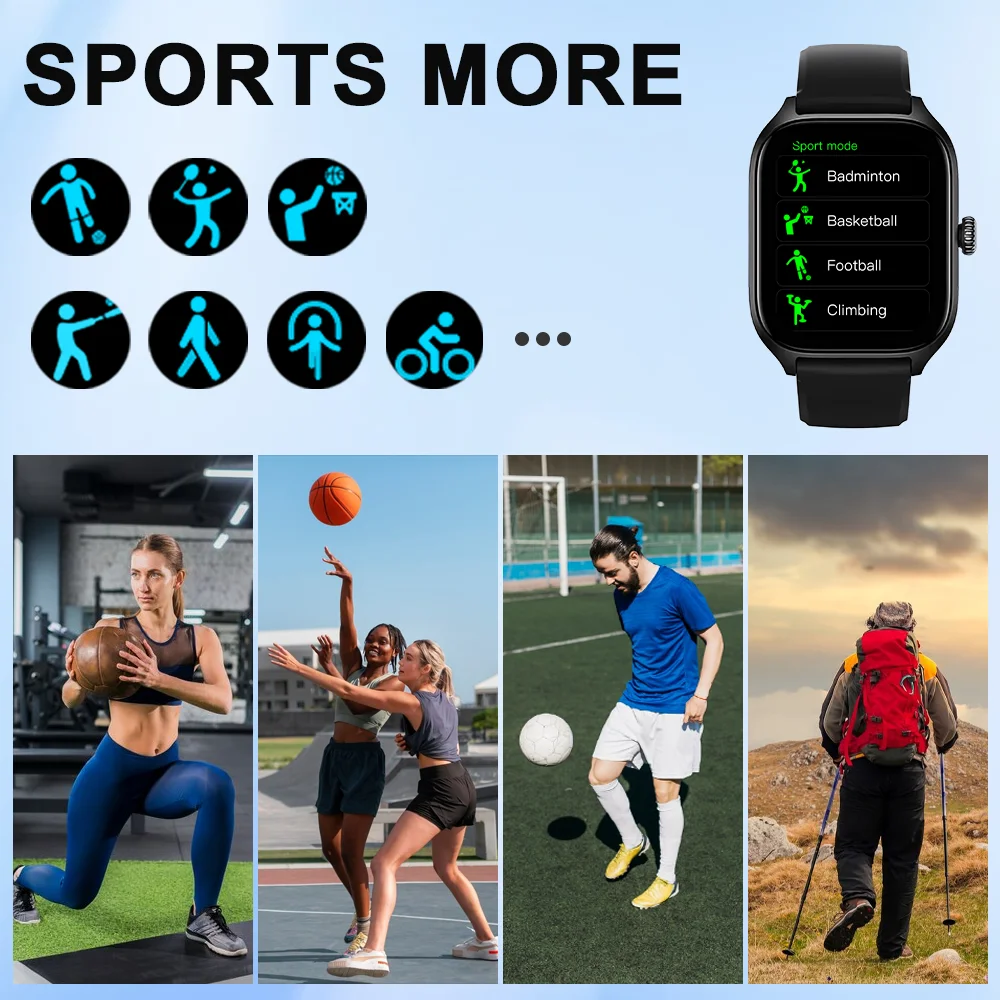 LAXASFIT 2025 New H9 Smartwatch Dial to Answer Calls Calorie Tracking Heart Rate Blood Oxygen Monitoring Bluetooth Smartwatch