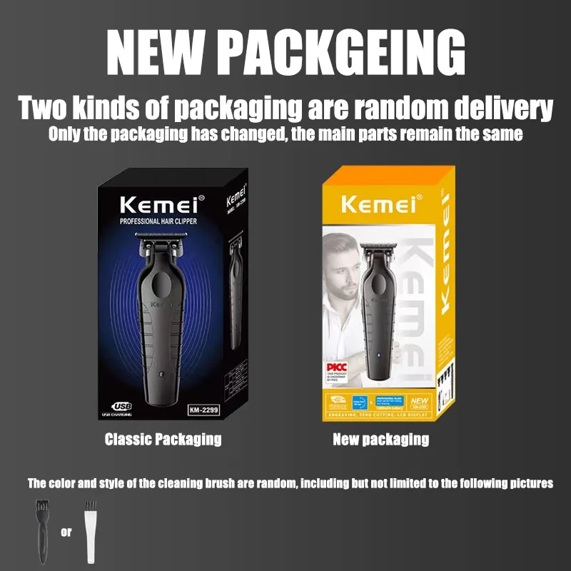Kemei KM-2296 KM-2299 KM-1102 Professional Hair Clipper Kit Electric Shaver Male Hair Cutting Machine Men’s Cordless Trimmer