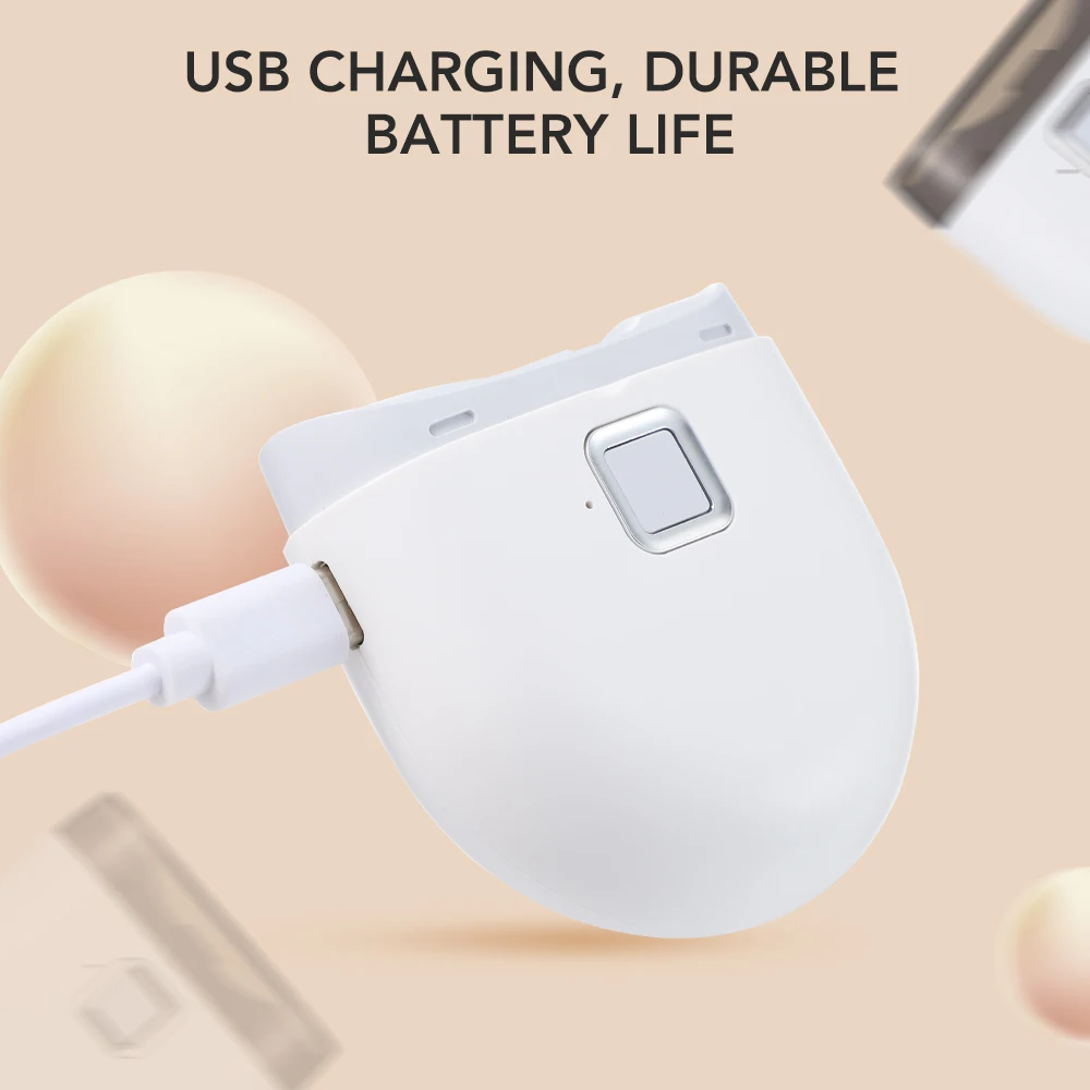 Mini Electric Nail Clipper With LED Light Rechargeable Automatic Portable Nail Grinder for Children Adult Safe Clipper Tools
