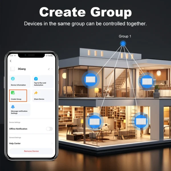 Tuya Smart zigbee Switch No Neutral Wire Required No Capacitor Wall Button Light Switches Work With Alexa Google Home
