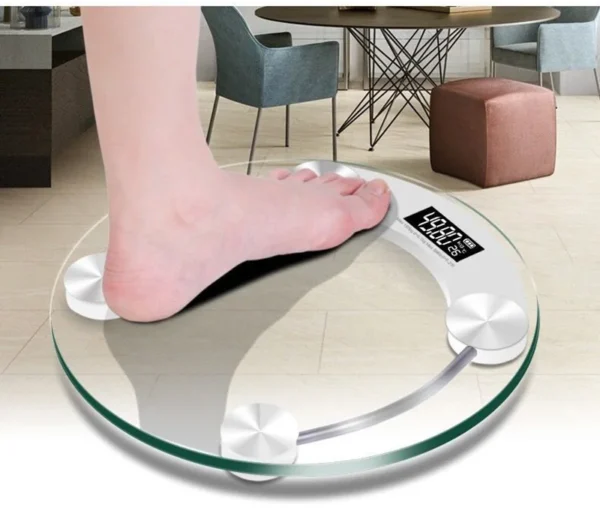 LCD Display High-Definition Digital Scale Round Shape Bathroom Body Weight Scale 0.2-180KG Precision Floor Electronic Scales