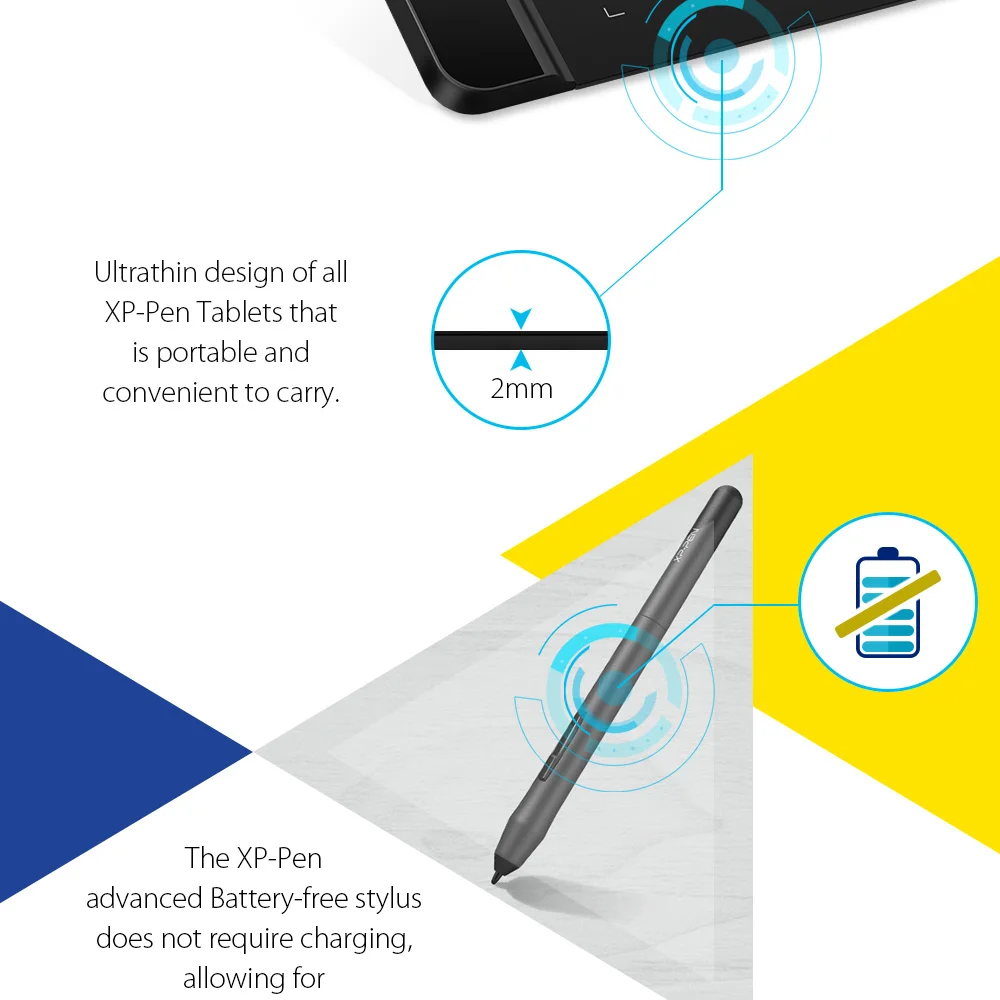 Drawing Tablet XPPen G430S Graphic Drawing Tablet with 8192 Levels Pressure Battery Free Stylus 4x3 Inch Tablet for Windows Mac