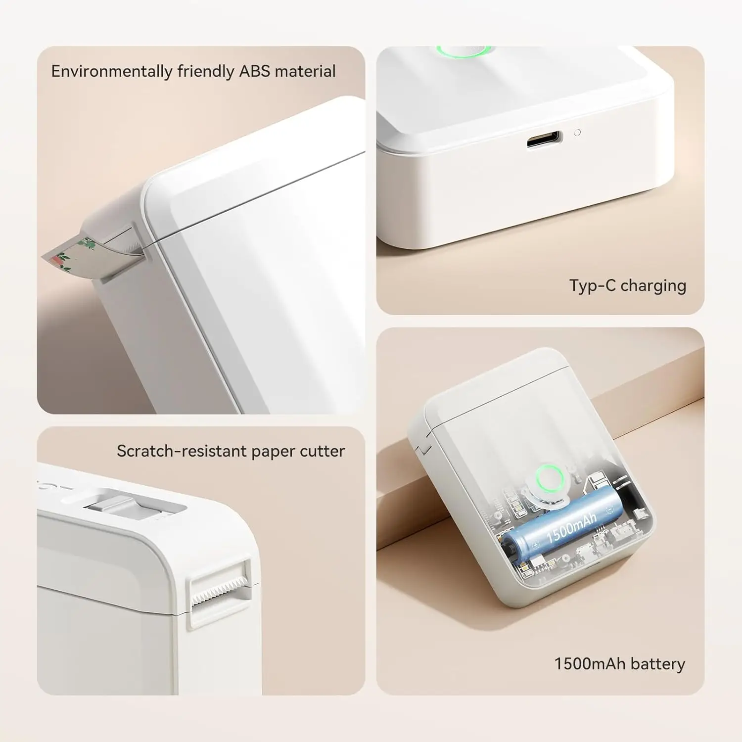 Niimbot D110 Smart Portable Label Printer Mini Pocket Thermal Sticker Maker Self-adhesive Label Papers For Office Home USE