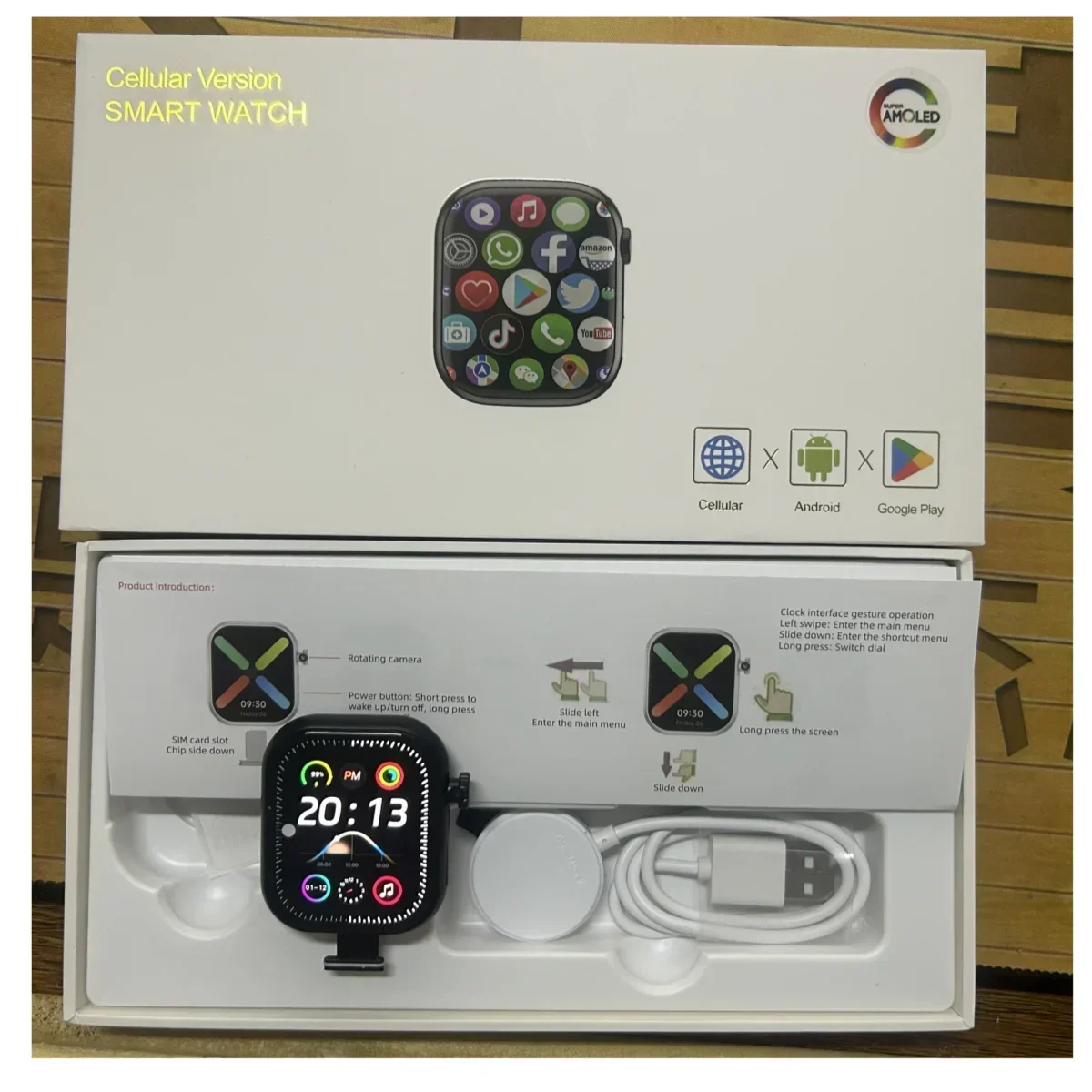 VP29 Smartwatch 5G Android 256GB Storage 4G/5G LTE Sim Card GPS WIFI 2.29 inch 490*580 Amoled Smart Watch With 8MP Rotary Camera