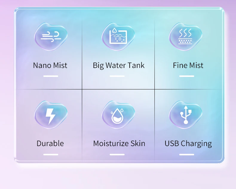 Portable Rechargeable Small Facial Steamer 30ml Mini Humidifier Home Wireless Nano Personal Face Hydrat Sprayer Cool Mist Maker