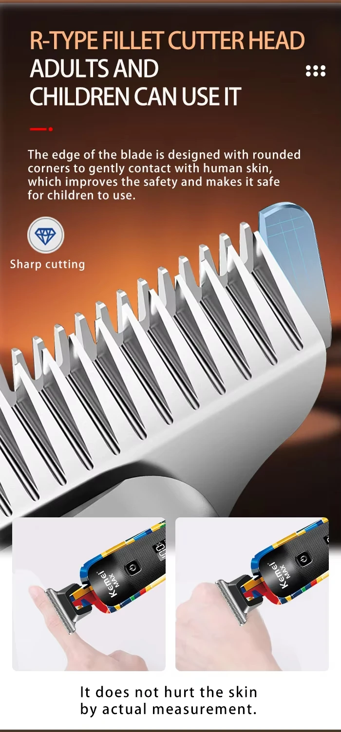 Kemei Rechargeable Graffiti Pattern Electric Hair Clipper Professional Barber Trimmer Man Shaver Km-MAX2092 KM-MAX5090 KM-RS7098