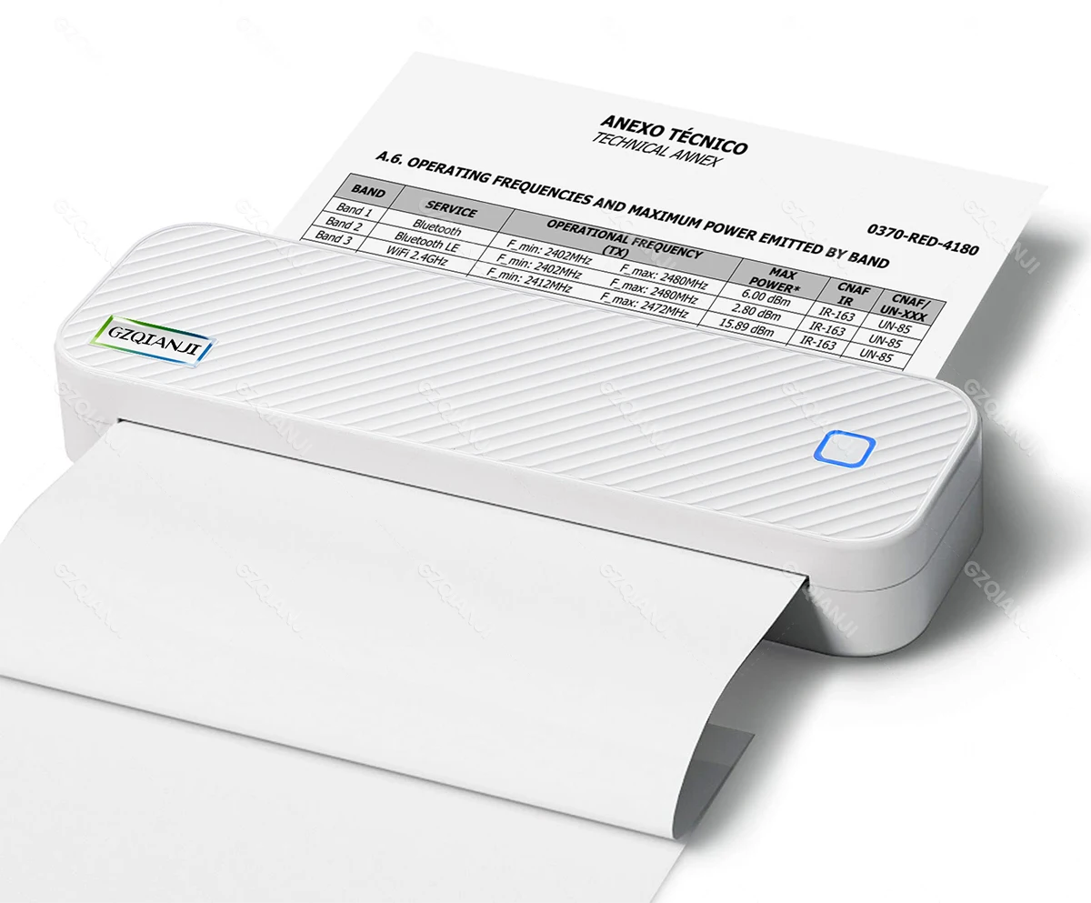 Inkless Portable A4 Thermal Printer Bluetooth PDF Excel Word Document Printing Machine Paper Roll For Office Work Home School