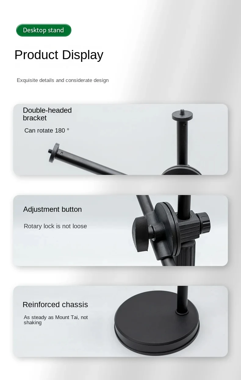 Tabletop Overhead Tripod Stand with Ring Light Mobile Phone Holder And Boom Arm for Nail Art Photography Table Shooting Tripods