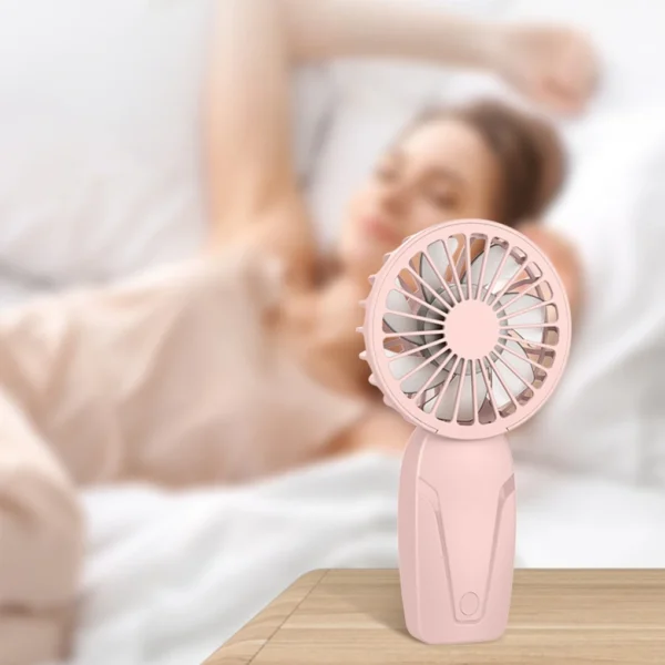 Portable Handheld Small Fan ABS Lightweight Cute Appearance USB Rechargeable Mini Fan For On Go Cooling Portable Mini Pocket Fan