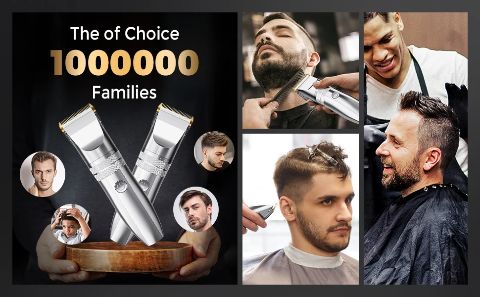Sejoy Hair Clippers for Men Professional Cordless Barber Clippers for Hair Cutting Machine Grooming Rechargeable Beard Trimmer