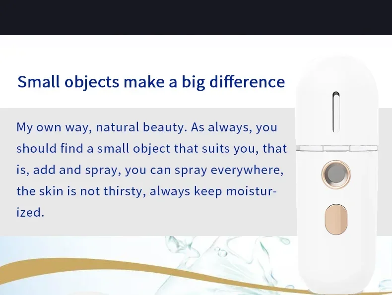 1PC Mini Portable Humidifier Nano Mister Facial Steamer Device Beauty Spray Hydrating Apparatus Cold Spray ApparatusRechargeable