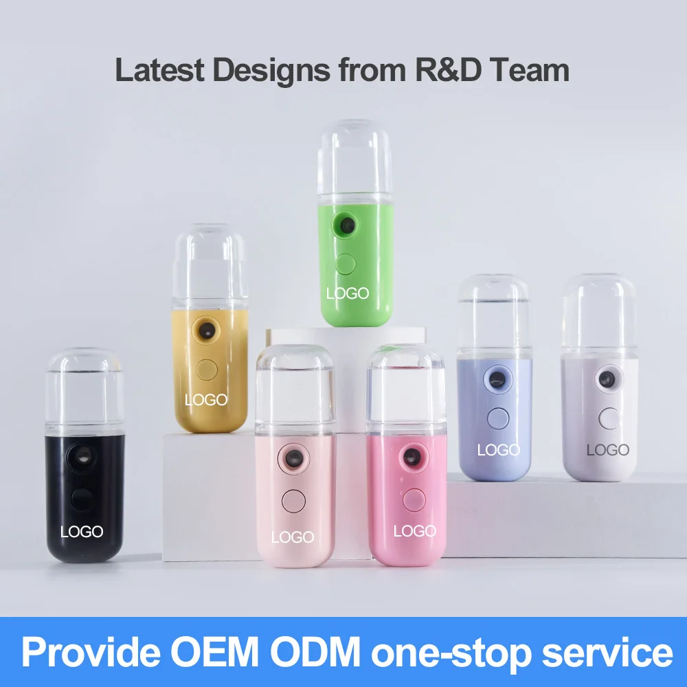 Portable Rechargeable Small Facial Steamer 30ml Mini Humidifier Home Wireless Nano Personal Face Hydrat Sprayer Cool Mist Maker