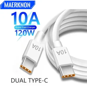 Type-C 120W 10A Quick Charging Cable for Samsung Xiaomi Huawei USB C Mobile Phone Data Cord Super Fast Charge Data Cable 0.25-3M