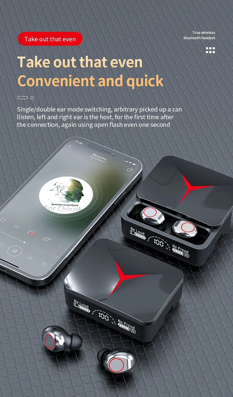 M90 Bluetooth Earphones Wireless Bluetooth In Ear High Power Noise Reduction Ultra Long Endurance Sports Esports Earphones