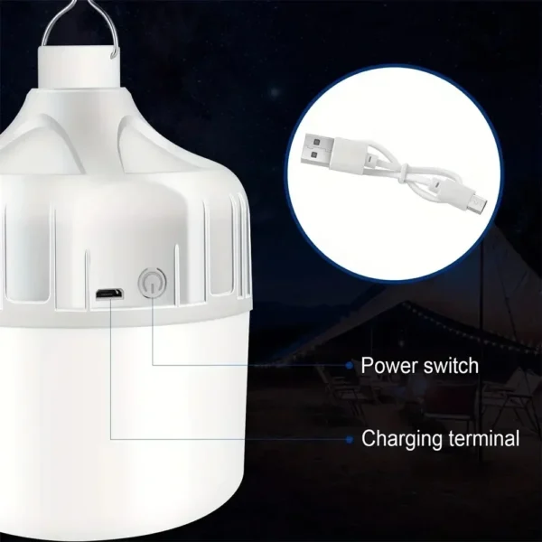 Portable Camping Light USB Rechargeable Led Bulb Emergency Lighting Flashlight Lights Outdoor Picnics Hanging Tent Light