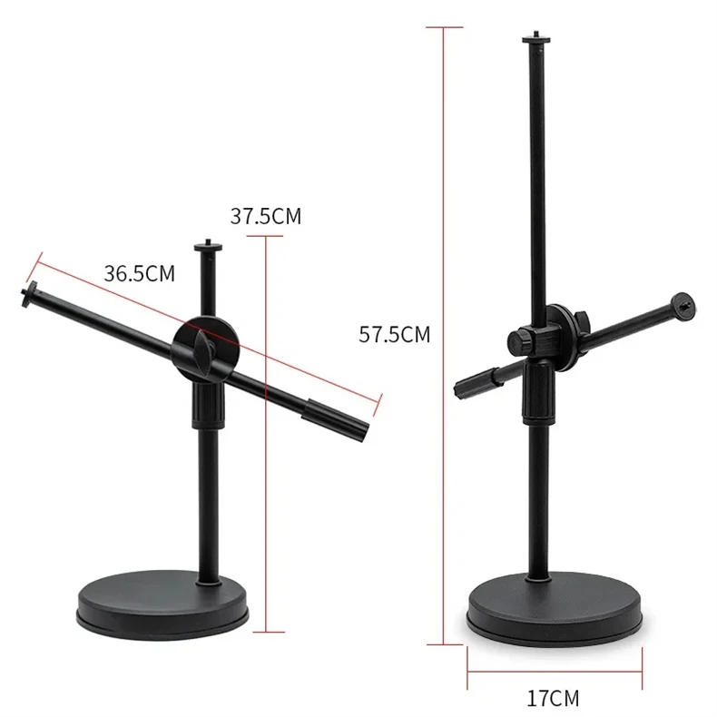 Tabletop Overhead Tripod Stand with Ring Light Mobile Phone Holder And Boom Arm for Nail Art Photography Table Shooting Tripods