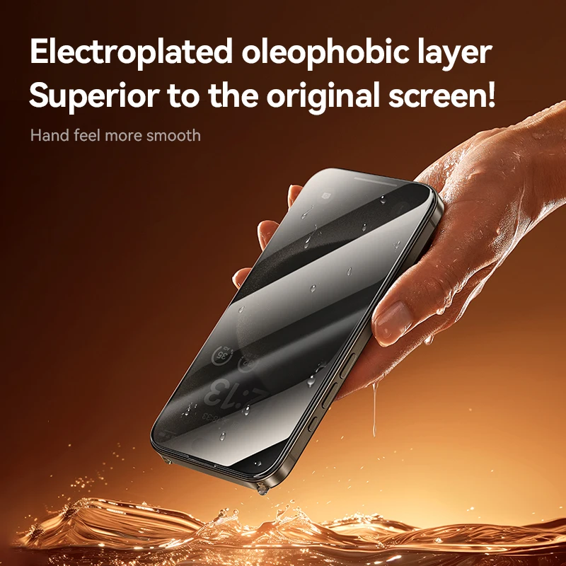 Joyroom 1/2Pcs Anti-spy Glass For iPhone 16 15 14 Pro Max Glass For iPhone 16 15 14 13 12 Pro Max Privacy Screen Protector