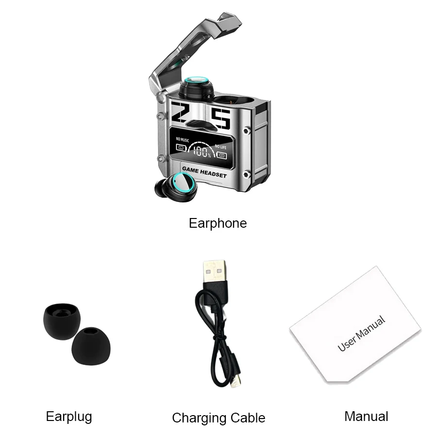 Original M25 TWS Wireless Headphones Earphones Bluetooth Touch Control Noise Reduction Stereo Earbuds Headsets for Smartphone