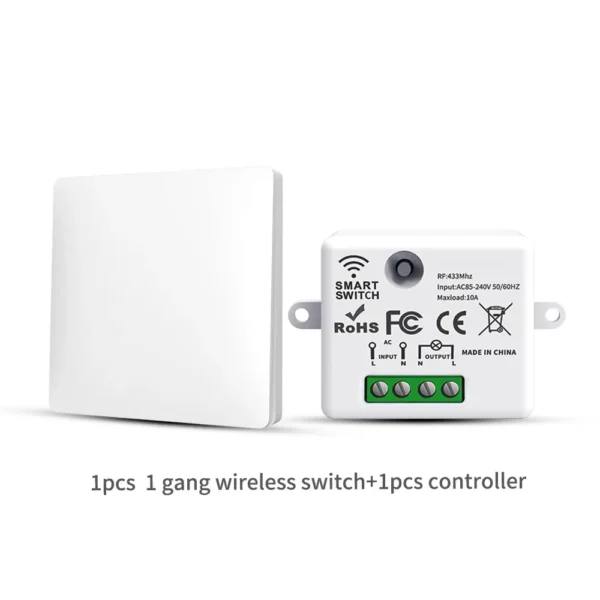 LVGEMSS Smart Wireless Switch RF433 Self-Powered Push Button Wall Panels Remote Controller Light Switch Waterproof Wall Switch