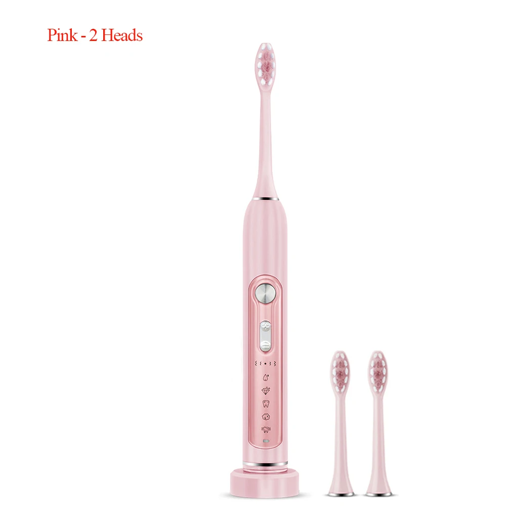 SUBORT S7 Super Sonic Electric Toothbrushes for Adult Kid Smart Timer Whitening Toothbrush IPX7 Waterproof Replaceable Heads Set