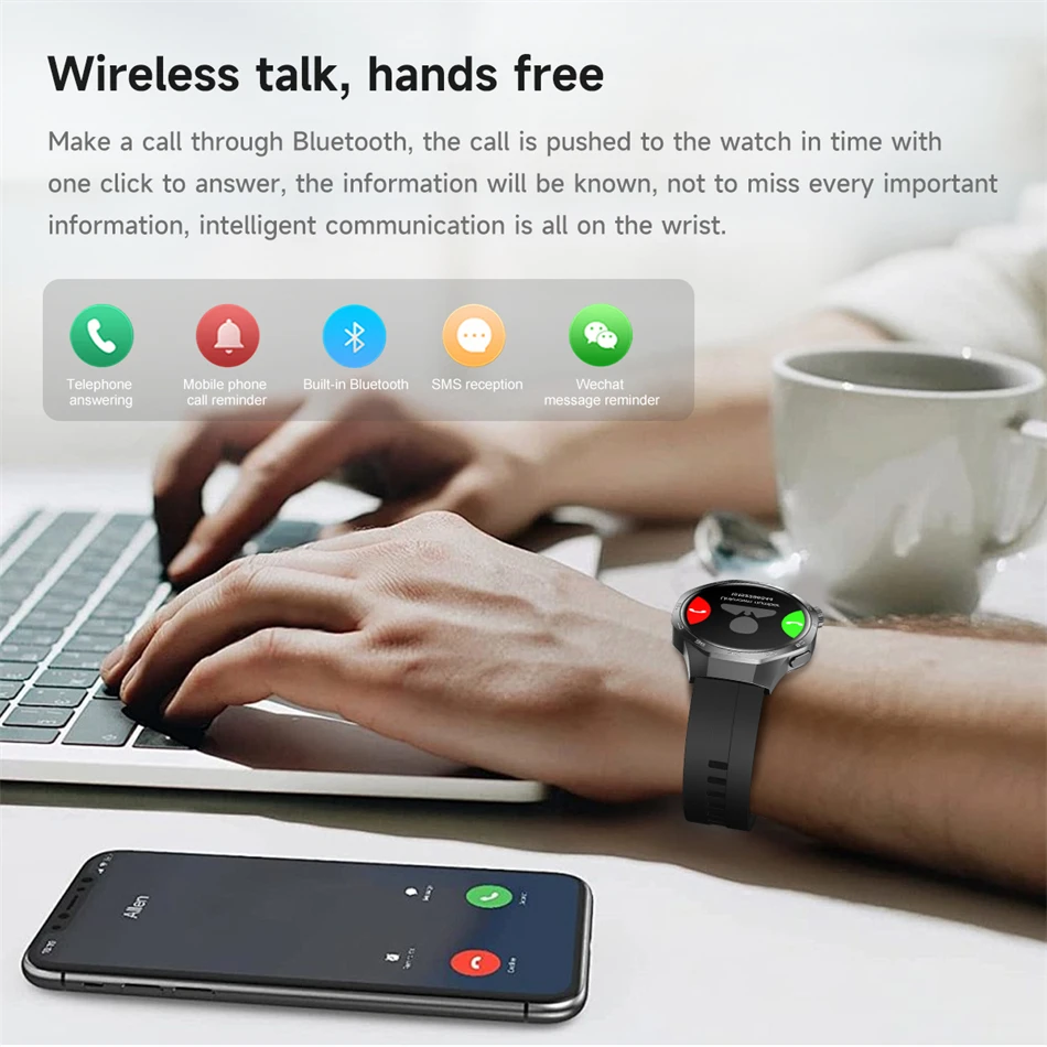 New For Huawei Watch GT5 Pro Smart Watch HD AMOLED Screen NFC GPS Tracker Bluetooth Call Health Waterproof Smartwatch Men Women