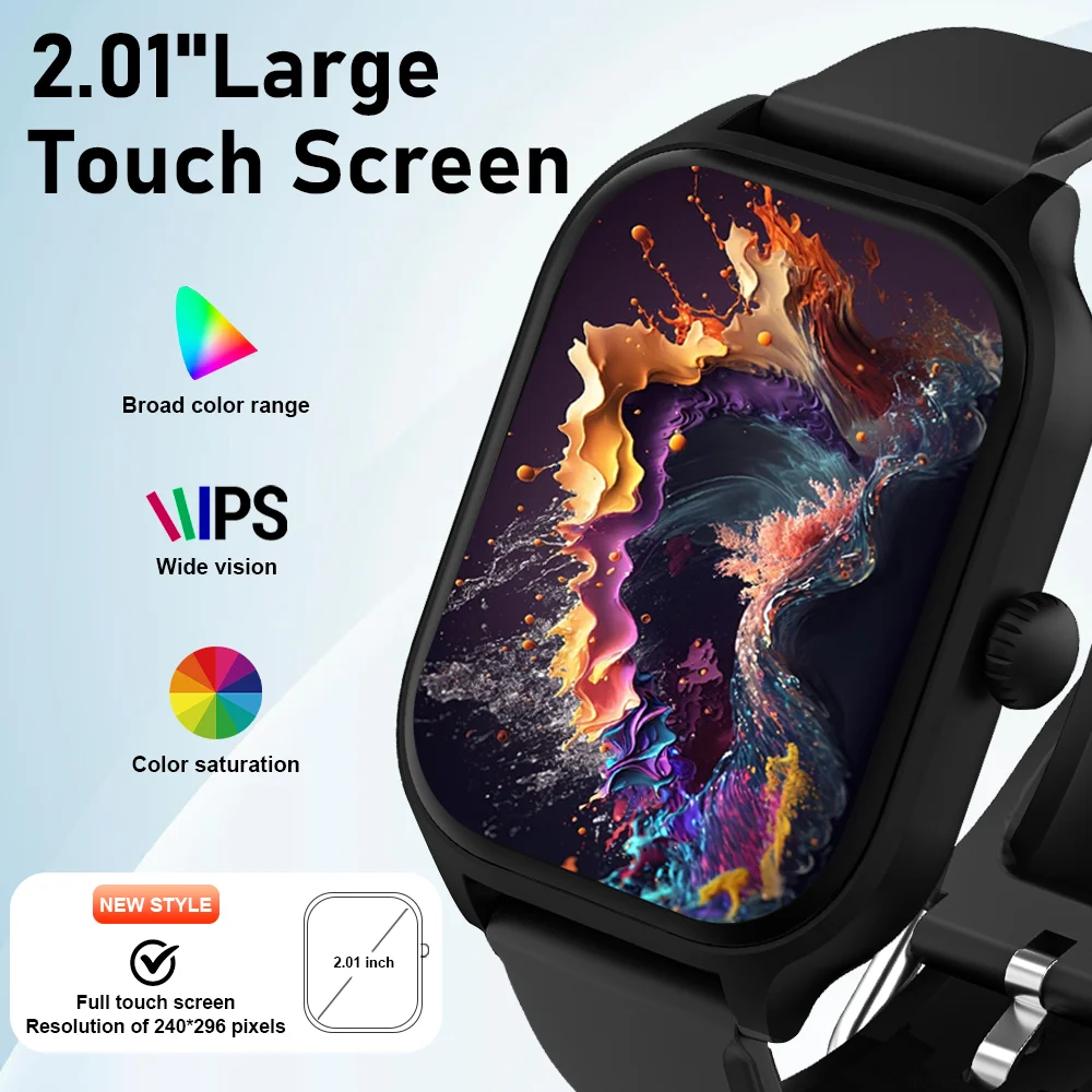 LAXASFIT 2025 New H9 Smartwatch Dial to Answer Calls Calorie Tracking Heart Rate Blood Oxygen Monitoring Bluetooth Smartwatch