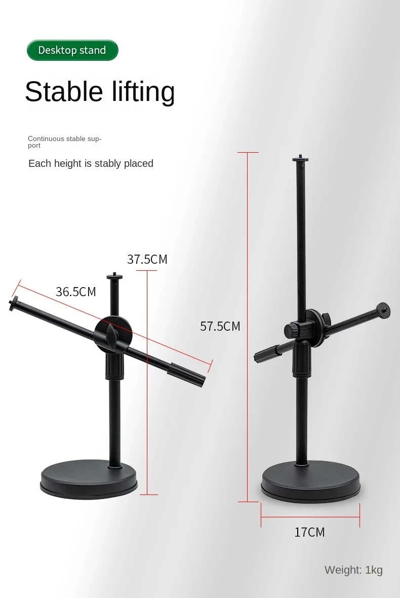 Tabletop Overhead Tripod Stand with Ring Light Mobile Phone Holder And Boom Arm for Nail Art Photography Table Shooting Tripods