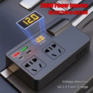 Sfd938a3974f3418f9893c41a8f6f7cf6i.webp Car mounted power inverter 12v24v to 220v multifunctional conversion suitable for small and large trucks